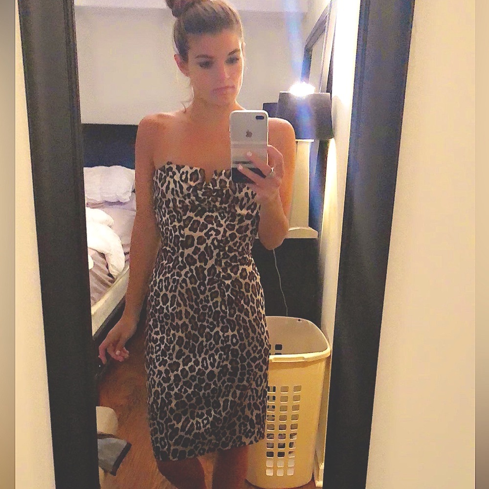 Cache Women’s Leopard Print Midi Dress - image 1